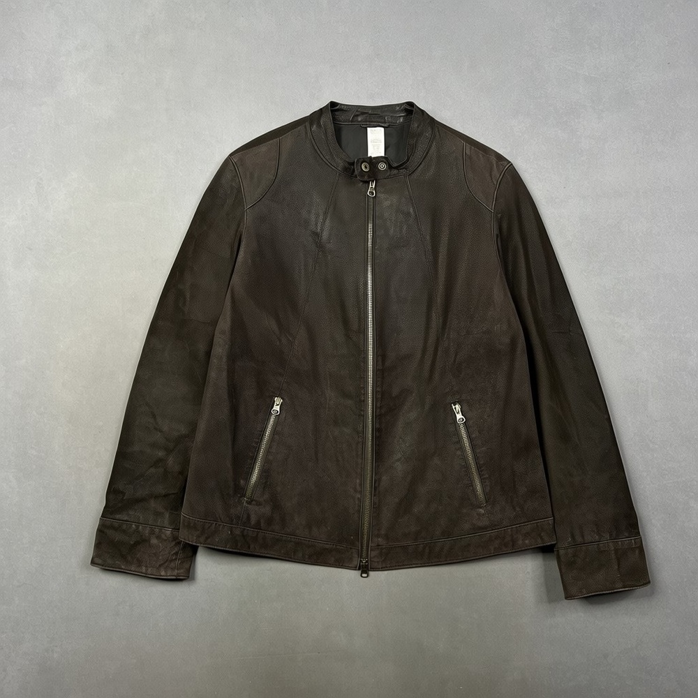 Dark Brown Suede Zip Jacket